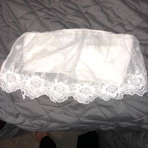 Garage White Lace Crop Top!!